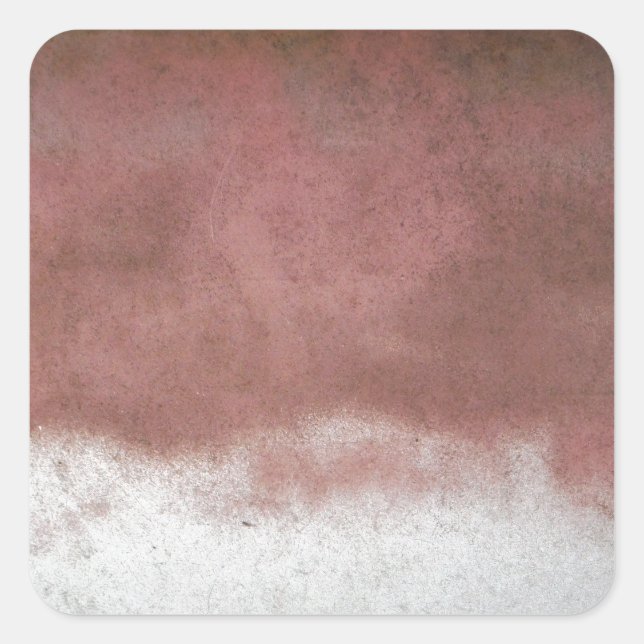 Sticker Carré personnalisé de luxe rose et blanc (Devant)