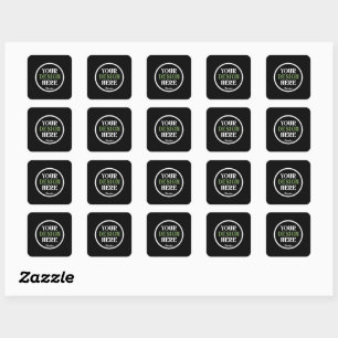 Sticker Carré personnalisé, unique, élégant et minimaliste hersh