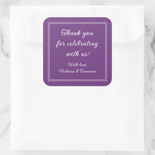 Sticker Carré Personnalisé violet