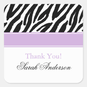 Sticker Carré personnalisé Zebra Pattern