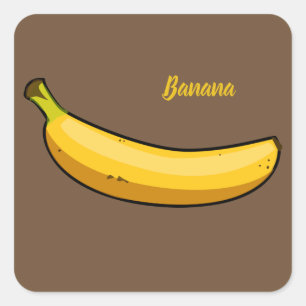 Sticker Carré Personnaliser Banana