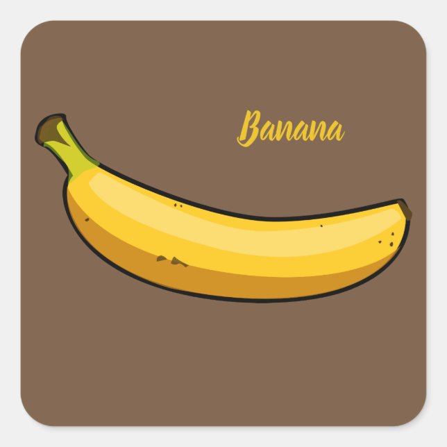 Sticker Carré Personnaliser Banana (Devant)