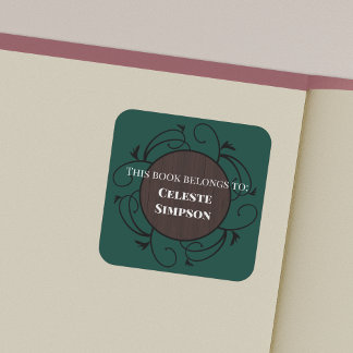 Sticker Carré Personnaliser ce livre appartient à | Inspiré goth