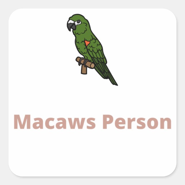 Sticker Carré Personne Macaws - Macaws (Devant)