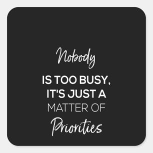 Sticker Carré personne n'est trop occupé c'est juste une questio