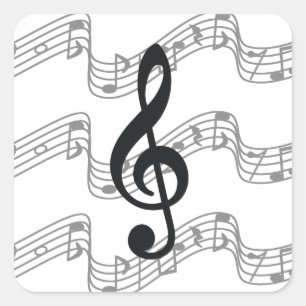 Sticker Carré Personnel et clef triple