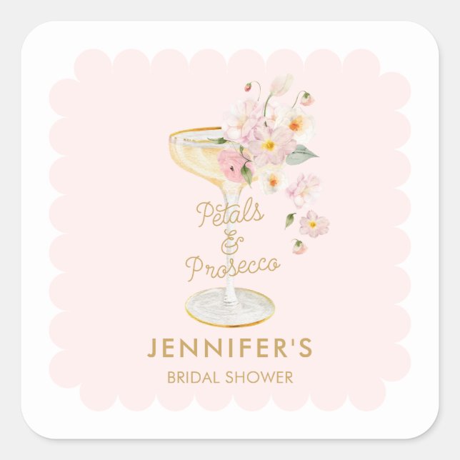 Sticker Carré Pétales et Fête des mariées de poursuites Personna (Devant)