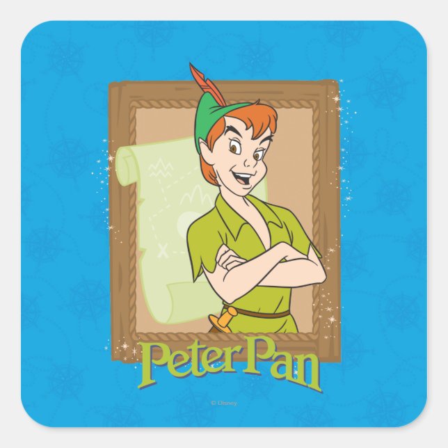 Sticker Carré Peter Pan - Cadre (Devant)