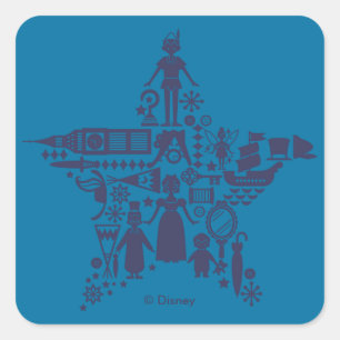 Sticker Carré Peter Pan et Friends Star