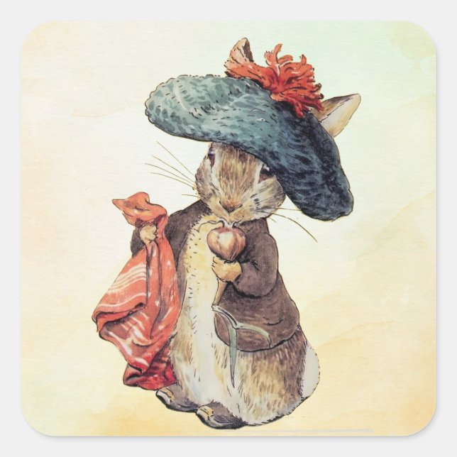 Sticker Carré Peter Rabbit (Benjamin) (Devant)