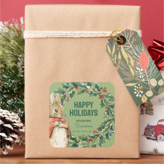 Sticker Carré Peter Rabbit | Joyeux Noël de