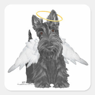 Sticker Carré Petit ange Scottie