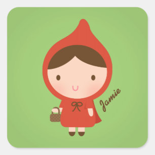 Sticker Carré Petit chaperon rouge Fairytale pour filles