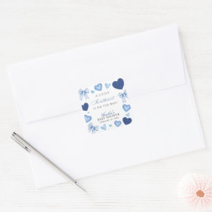 Sticker Carré Petit Chéri Fête des Amoureux Baby Shower
