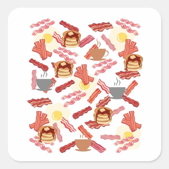 Sticker Carré Petit déjeuner (Devant)