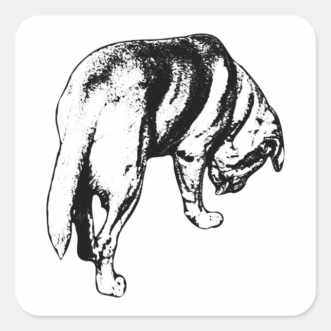 Sticker Carré Petit enquêteur (Devant)