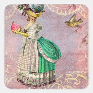 Sticker Carré Petit gâteau de Marie Antoinette de gâteaux de L