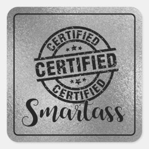 Sticker Carré Petit malin certifié