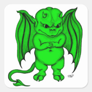 Sticker Carré Petit méchant diable