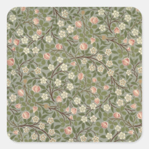 Sticker Carré Petite conception de papier peint de fleur rose et