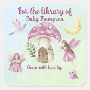 Sticker Carré Petite Fée pour la bibliothèque de