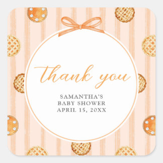 Sticker Carré Petite Fête de Bébé en Automne