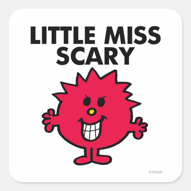 Sticker Carré Petite Miss Effraction | Lettres noires (Devant)