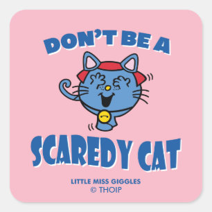 Sticker Carré Petite Miss Giggles Chat Scaredy Halloween