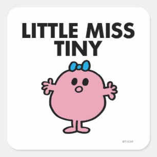 Sticker Carré Petite Miss Tiny   Lettres noires