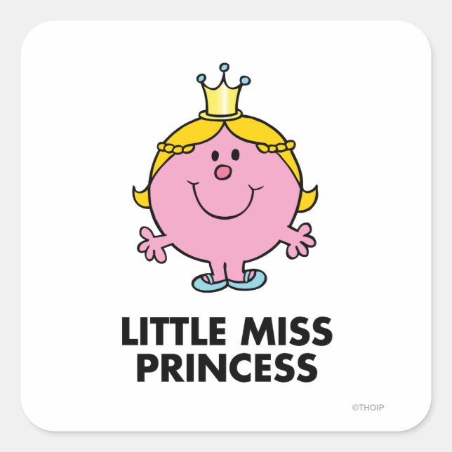 Sticker Carré Petite Mlle Princesse | Arrière - plan de la Couro (Devant)