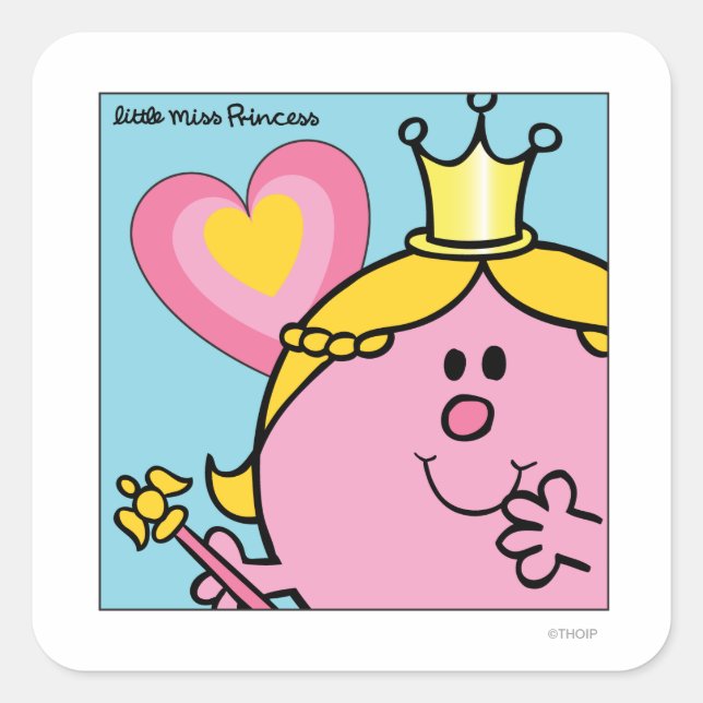 Sticker Carré Petite Mlle Princesse | Closeup extrême (Devant)