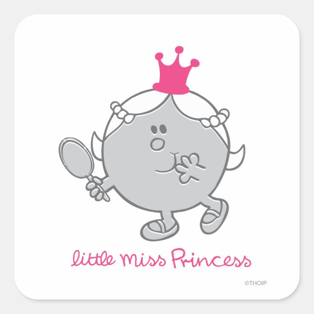 Sticker Carré Petite Mlle Princesse | Miroir miroir (Devant)
