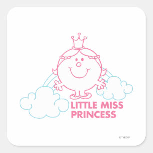 Sticker Carré Petite Mlle Princesse   Tête Dans Les Nuages