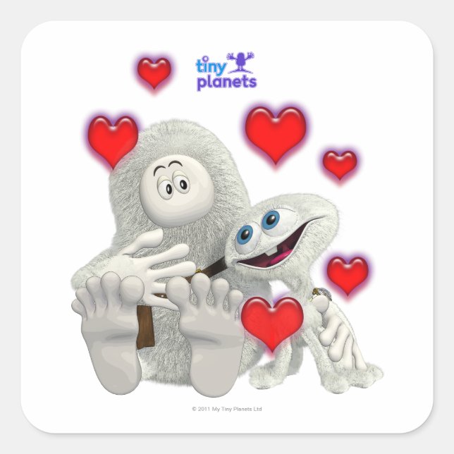 Sticker Carré Petites planètes Tout ce dont vous avez besoin est (Devant)