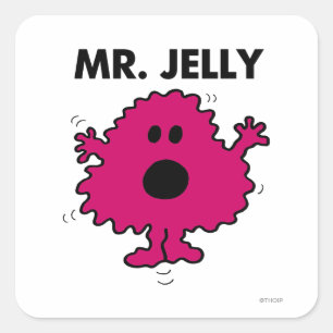 Sticker Carré Peur et nerveux M. Jelly
