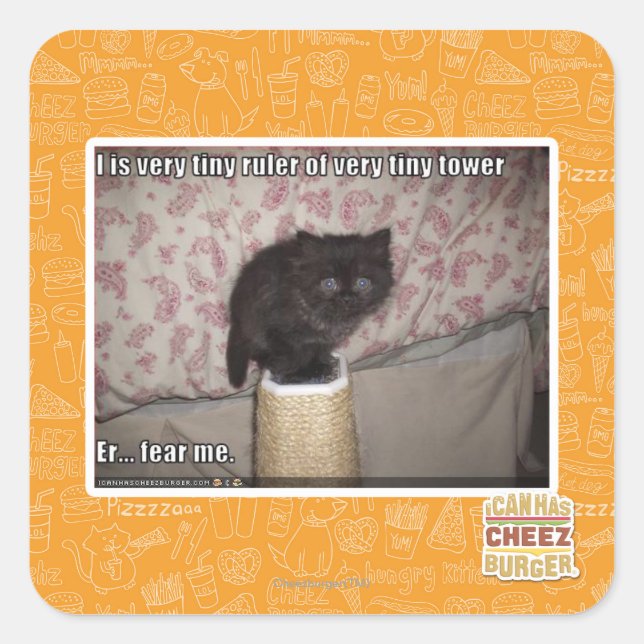 Sticker Carré Peur-moi (Devant)