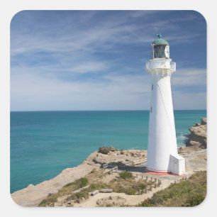 Sticker Carré Phare de Castle Point, Castlepoint, Wairarapa,