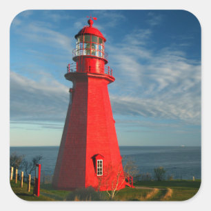 Sticker Carré Phare de Martre de La Matane sur le Gaspé