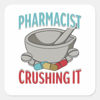 Sticker Carré Pharmacien