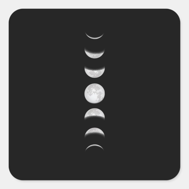 Sticker Carré Phases de lune (Devant)