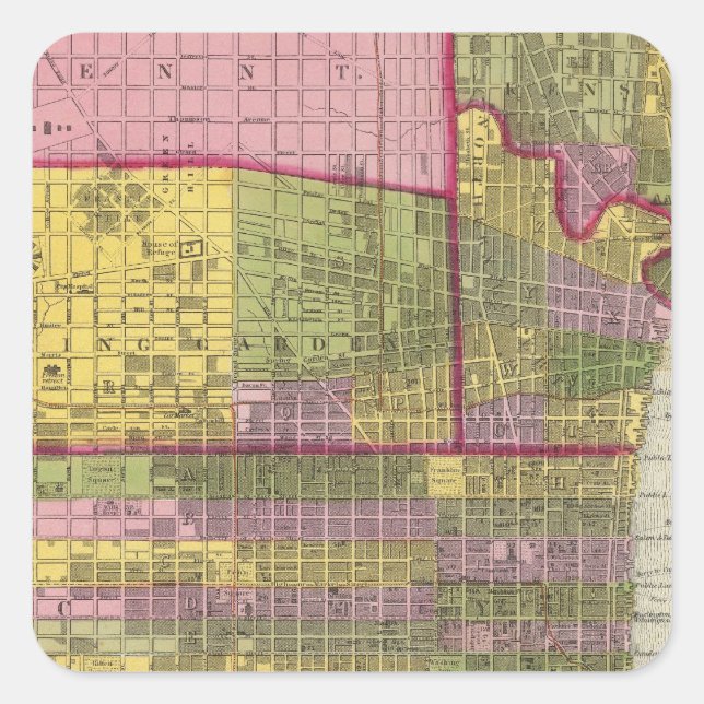 Sticker Carré Philadelphie 7 (Devant)