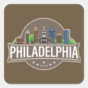Sticker Carré Philadelphie Pennsylvanie