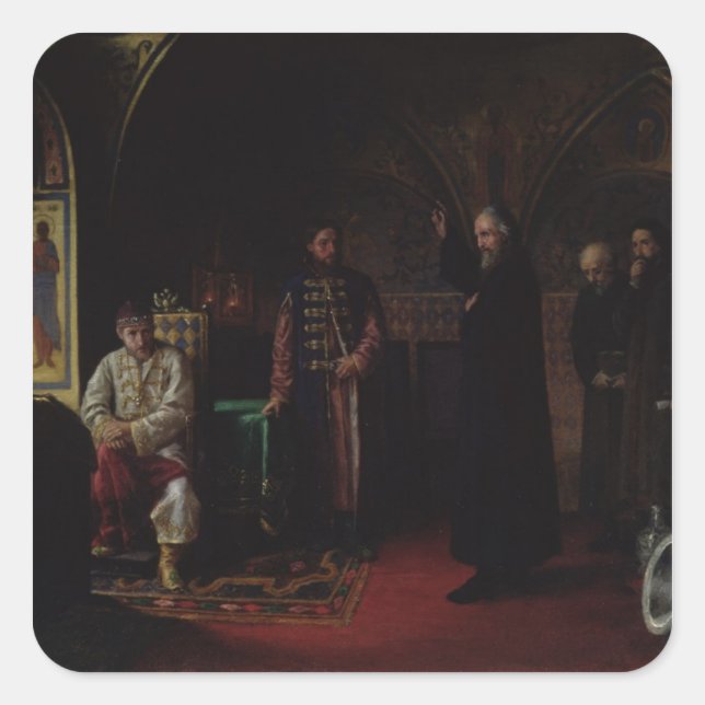 Sticker Carré Philip de Moscou métropolitain avec Tsar Ivan (Devant)