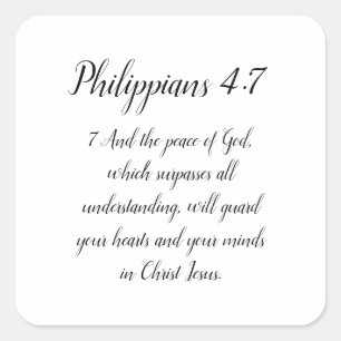 Sticker Carré Philippiens 4:7