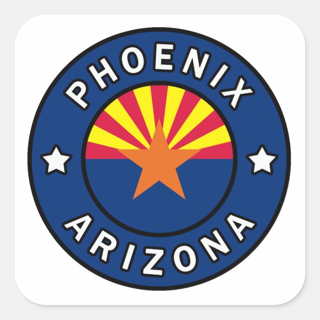 Sticker Carré Phoenix Arizona (Devant)