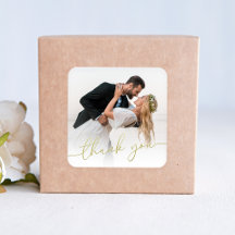 Photo de mariage Merci Favori Script Or