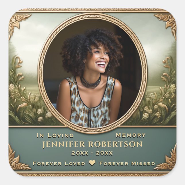 Sticker Carré Photo Memorial (Devant)