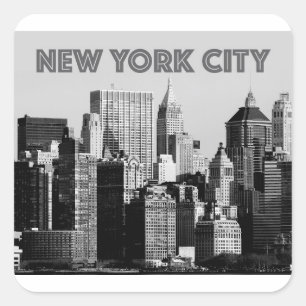 Sticker Carré Photo Pro de New York City Lower Manhattan