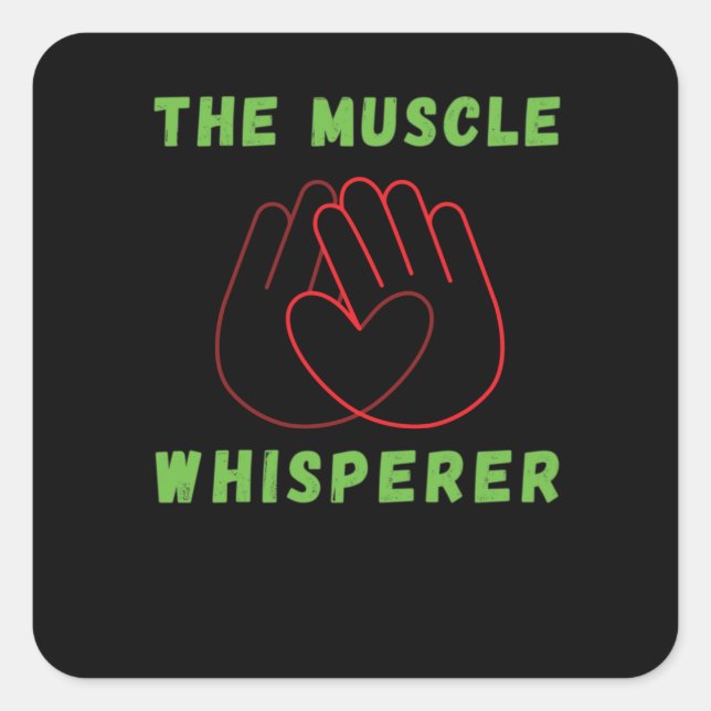 Sticker Carré Physiothérapeute de massage (Devant)