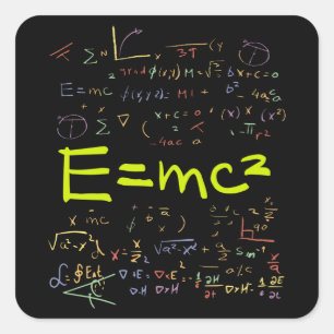 Sticker Carré Physique et formules mathématiques EMC2